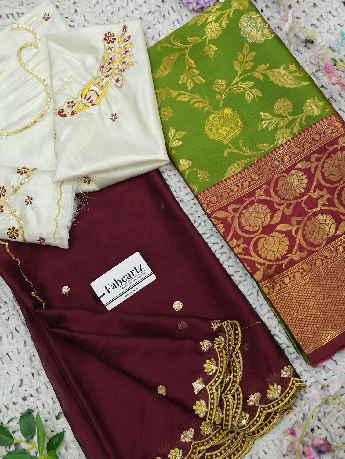 women self design south indian style unstitched lehenga choli set - 22339512 -  Standard Image - 3