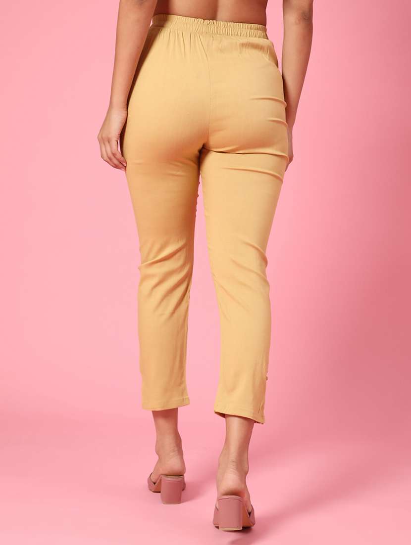 Beige Cotton Tapered Pant - 22339554 -  Standard Image - 3