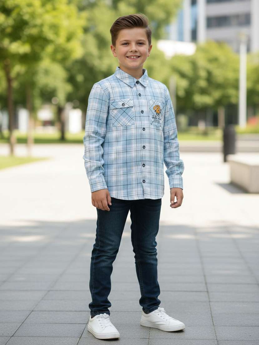 blue cotton shirt