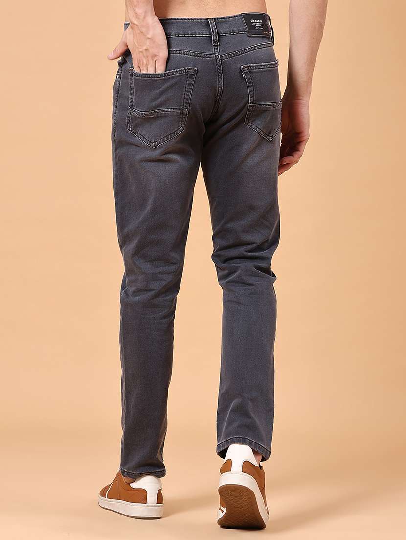 men washed mid rise full length slim fit jeans - 22339842 -  Standard Image - 3