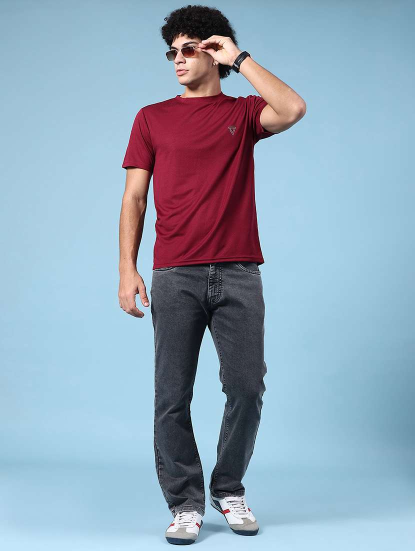 men plain mid rise full length straight jeans - 22339843 -  Standard Image - 5