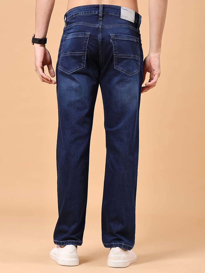 men washed mid rise full length straight fit jeans - 22339848 -  Standard Image - 3