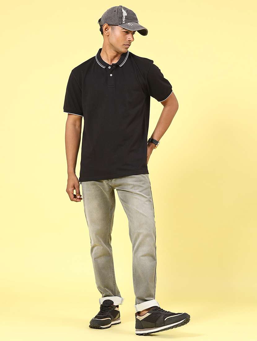 men washed mid rise full length tapered jeans - 22339850 -  Standard Image - 5