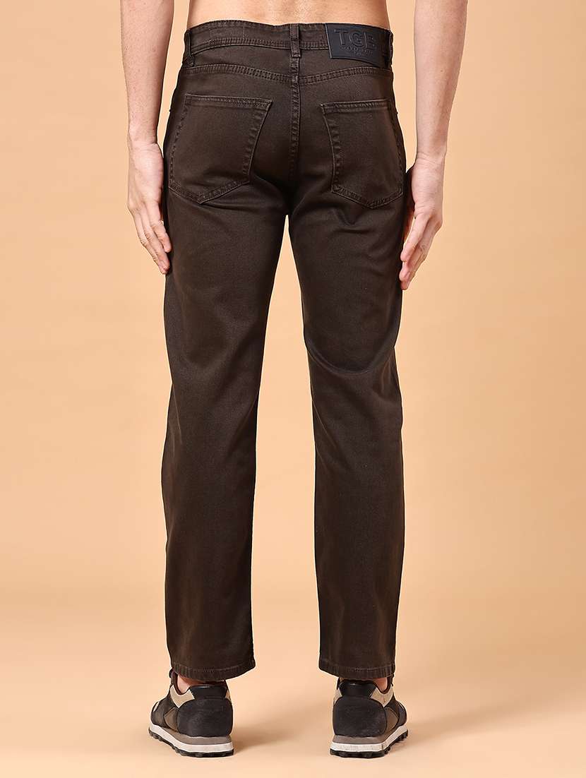 men plain mid rise full length jeans - 22339861 -  Standard Image - 3