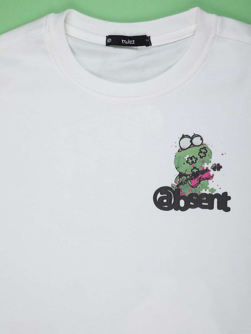 boys printed round neck t-shirt - 22339896 -  Standard Image - 3