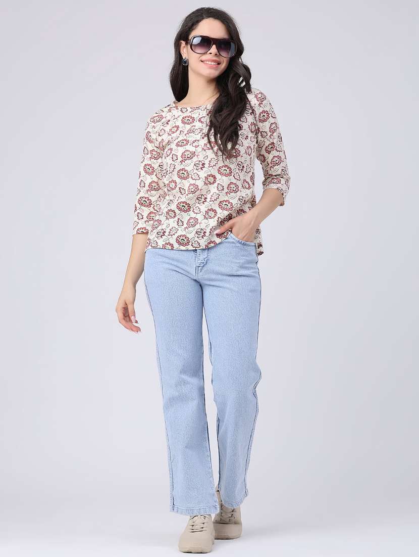 Women Solid High Rise Straight Jeans - 22339920 -  Standard Image - 5