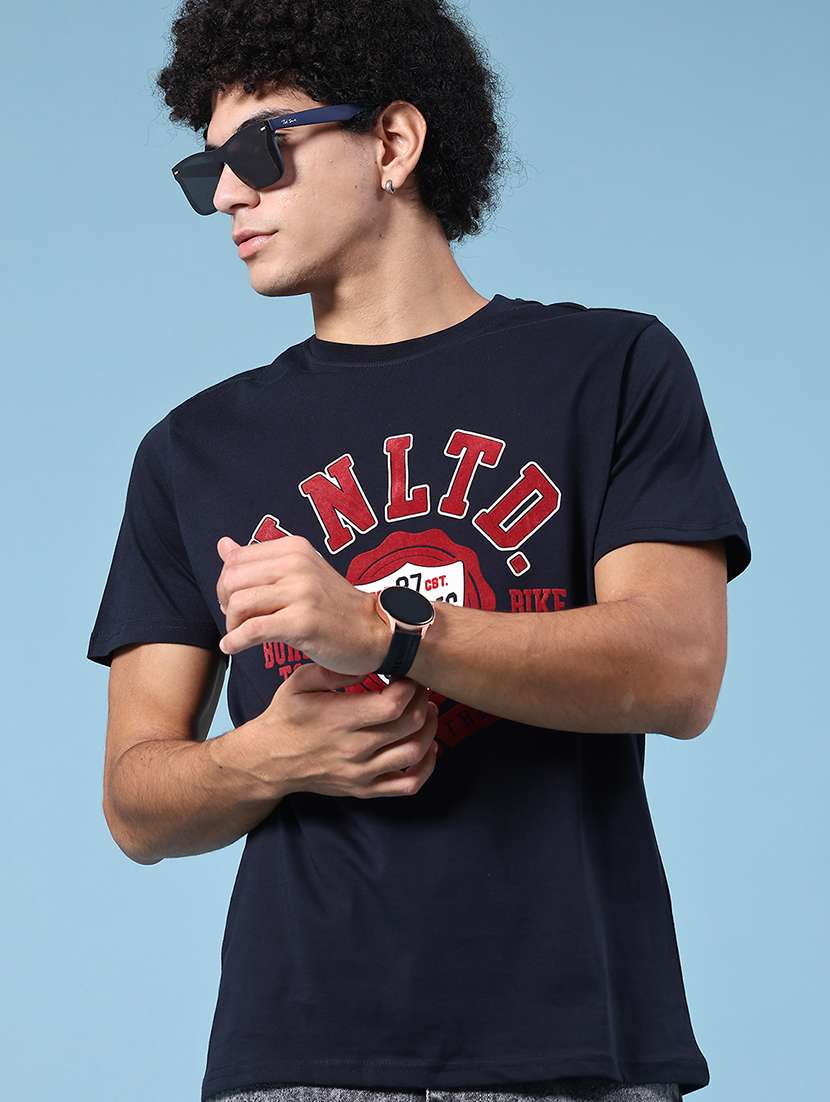 men printed short sleeve regular fit t-shirt