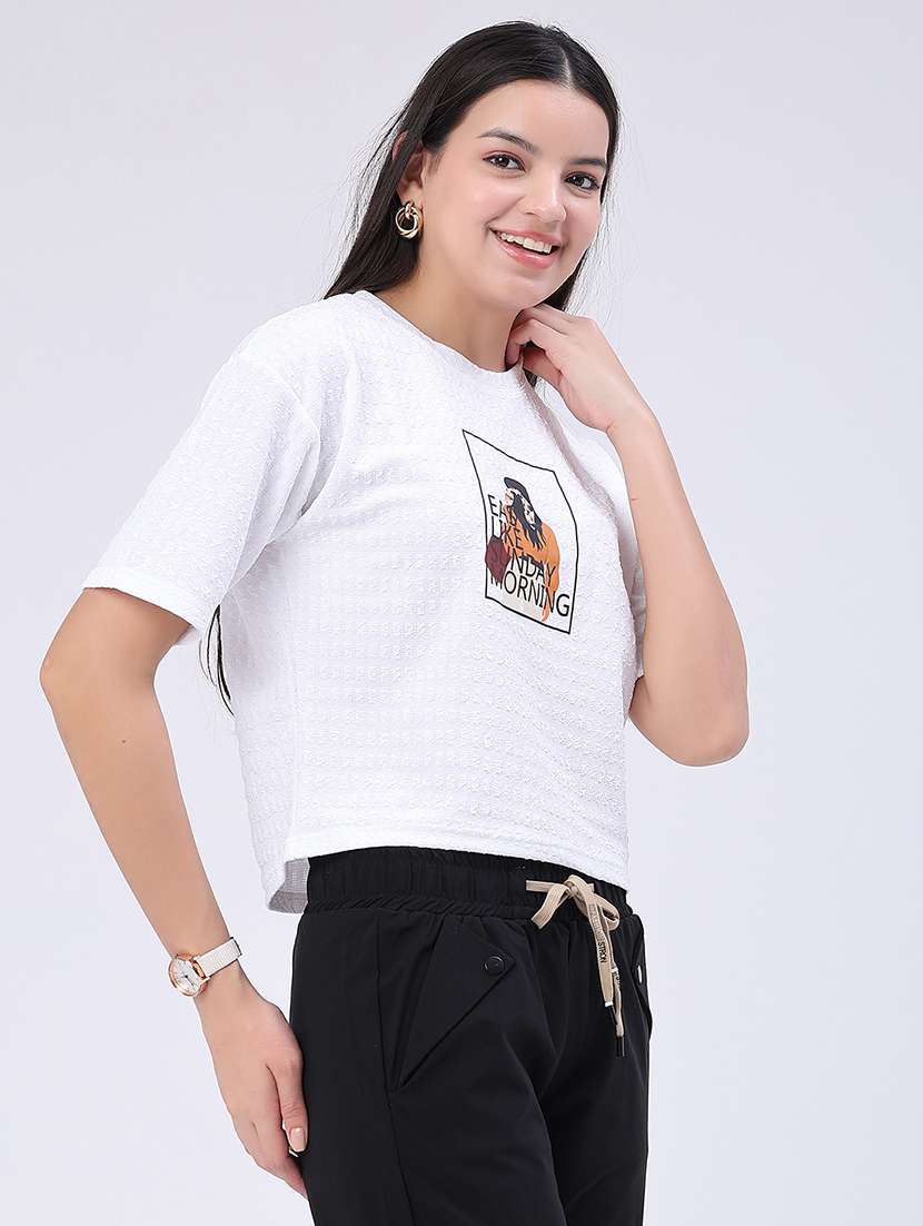women printed short sleeves regular fit t-shirt - 22340038 -  Standard Image - 3