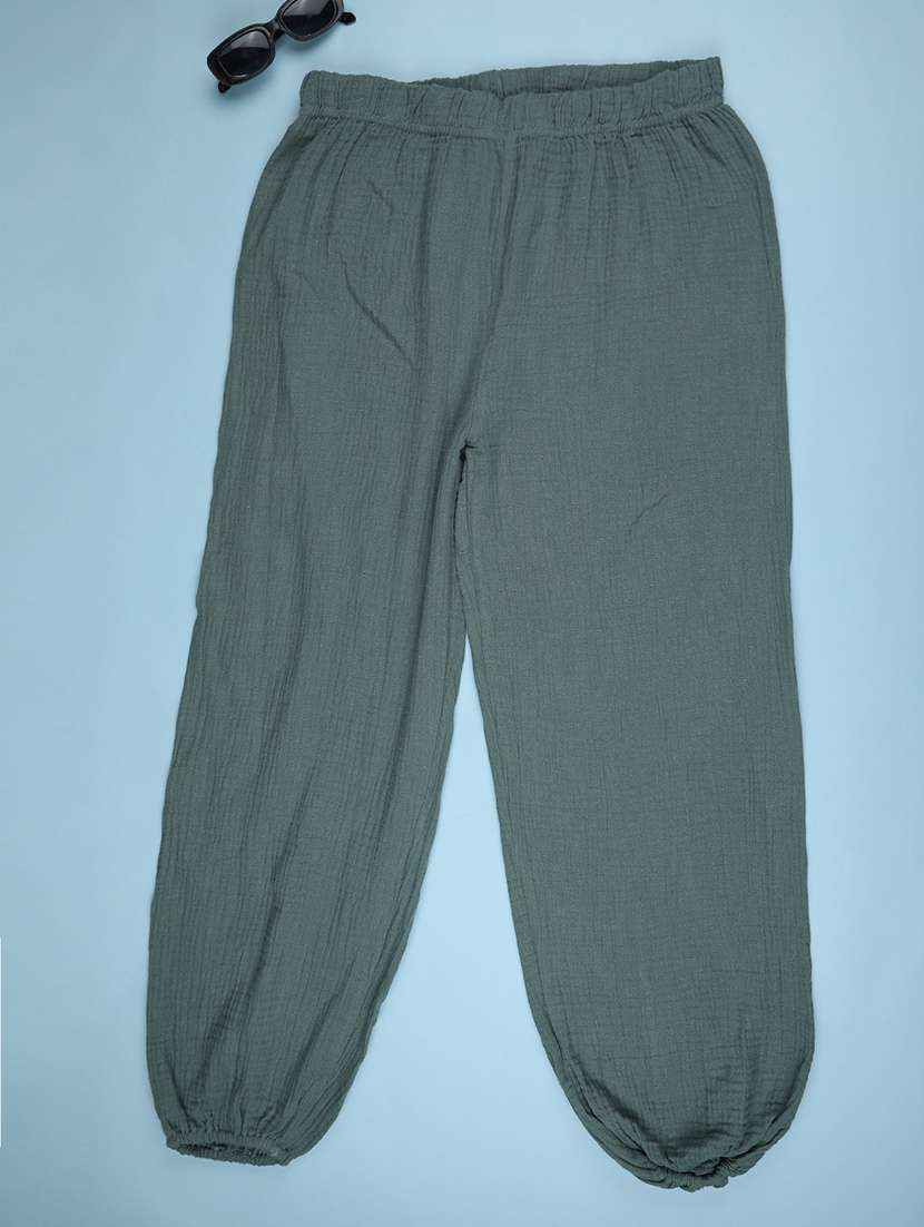 green cotton jogger