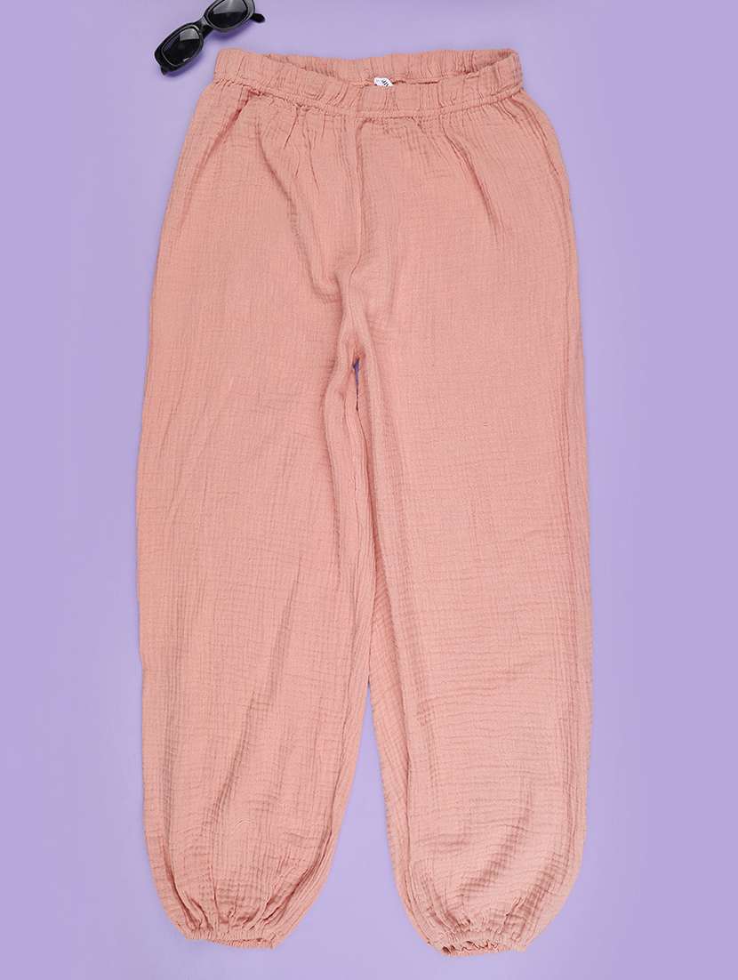 peach cotton jogger