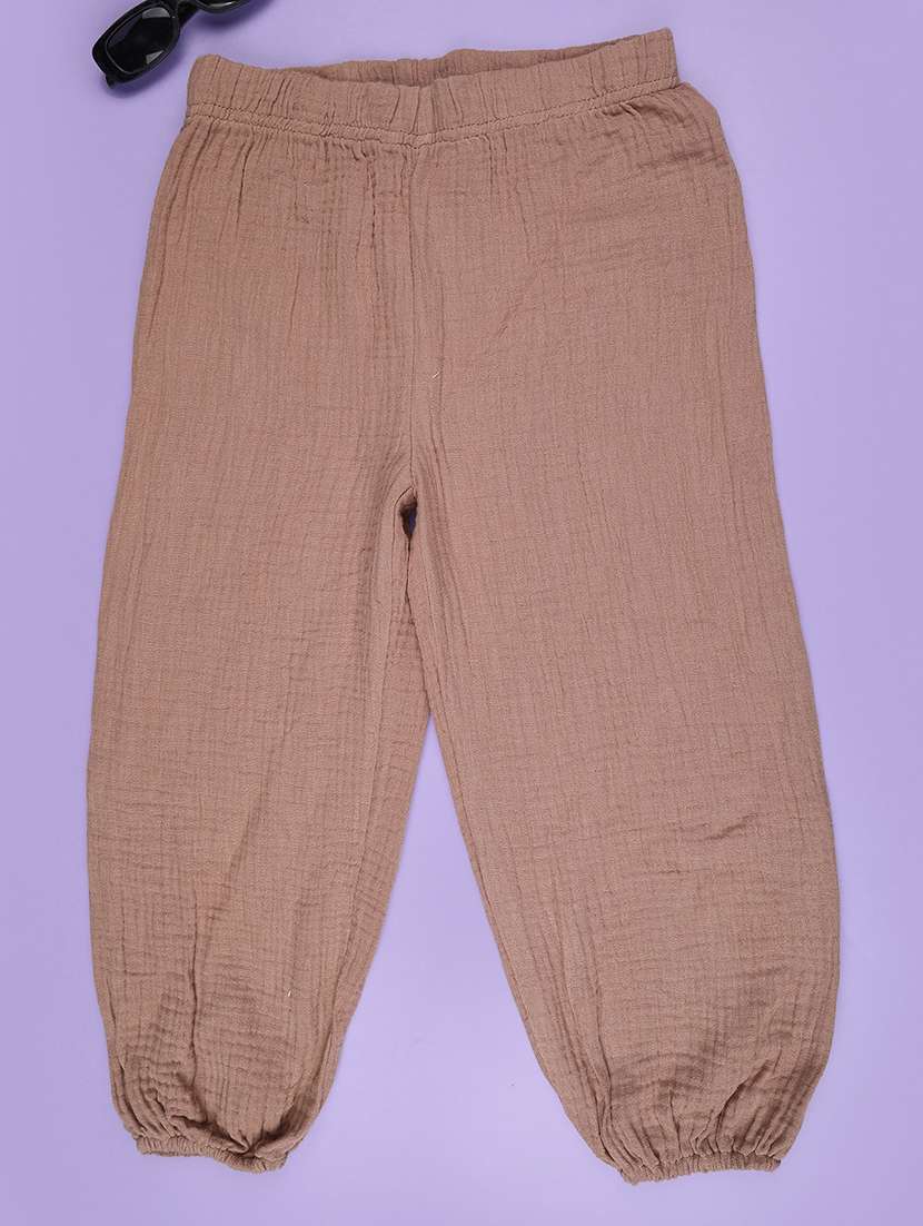 brown cotton jogger