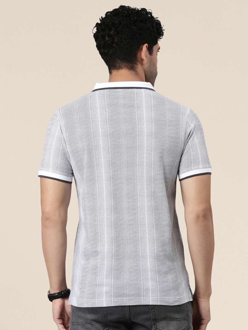 Men Printed Short Sleeve Slim Fit Polo T-shirt - 22340172 -  Standard Image - 3
