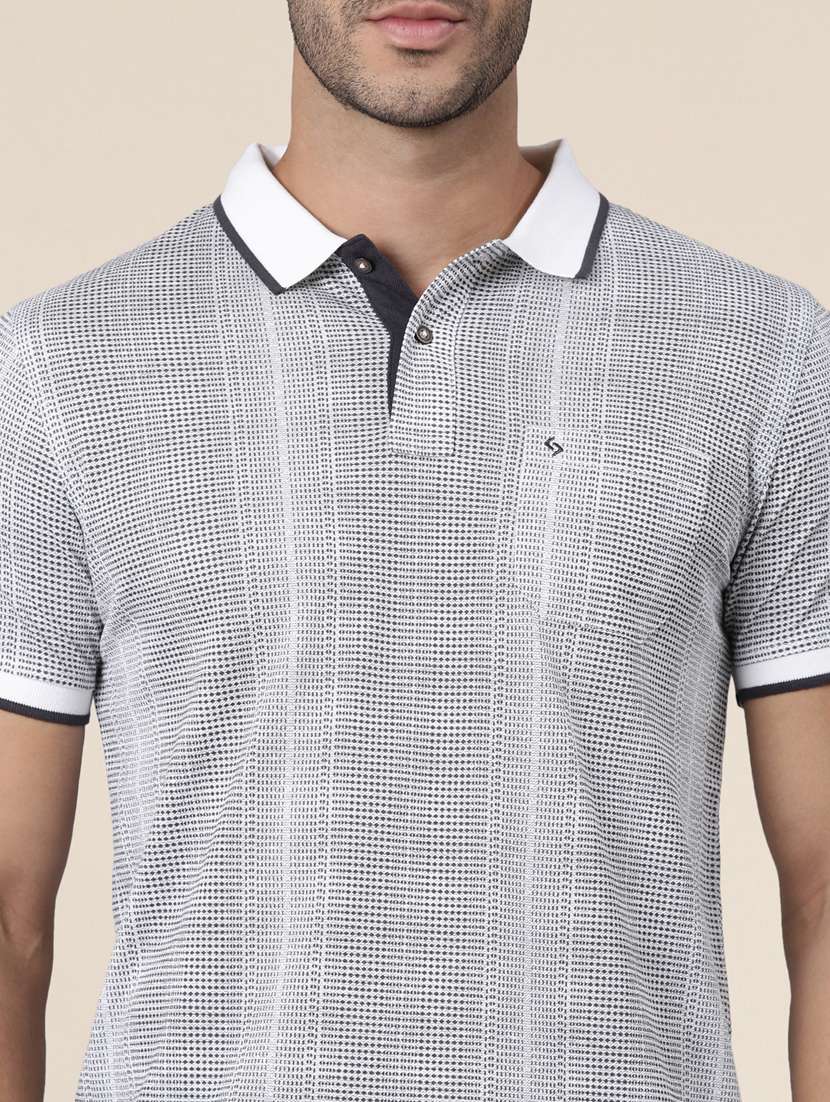 Men Printed Short Sleeve Slim Fit Polo T-shirt - 22340172 -  Standard Image - 5