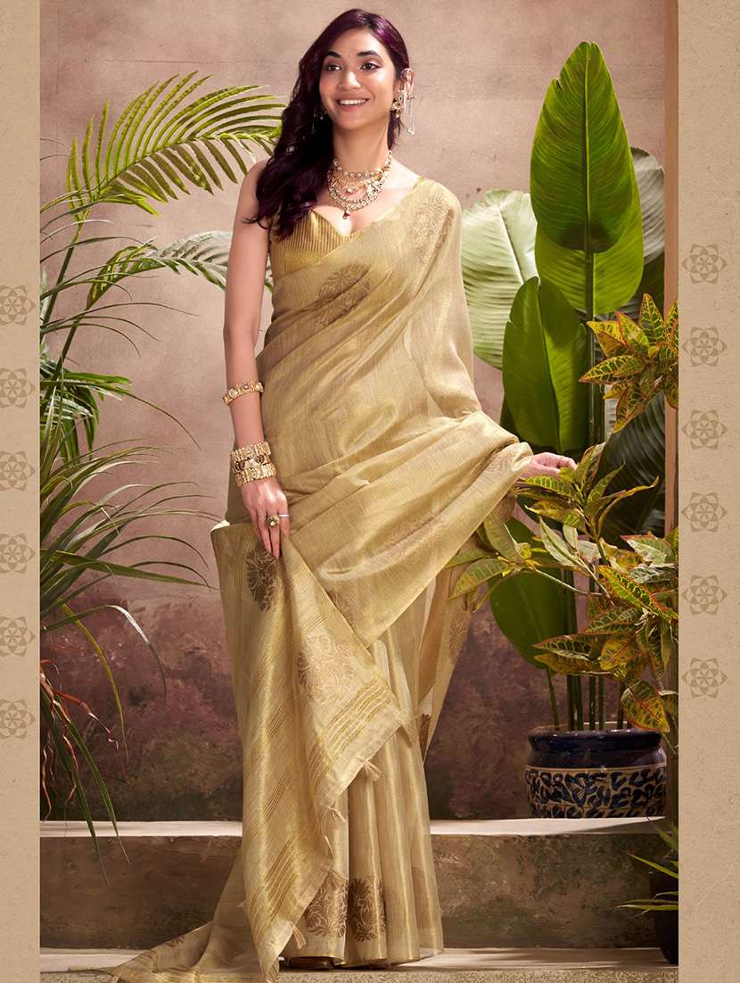 women self design southern silk saree with blouse