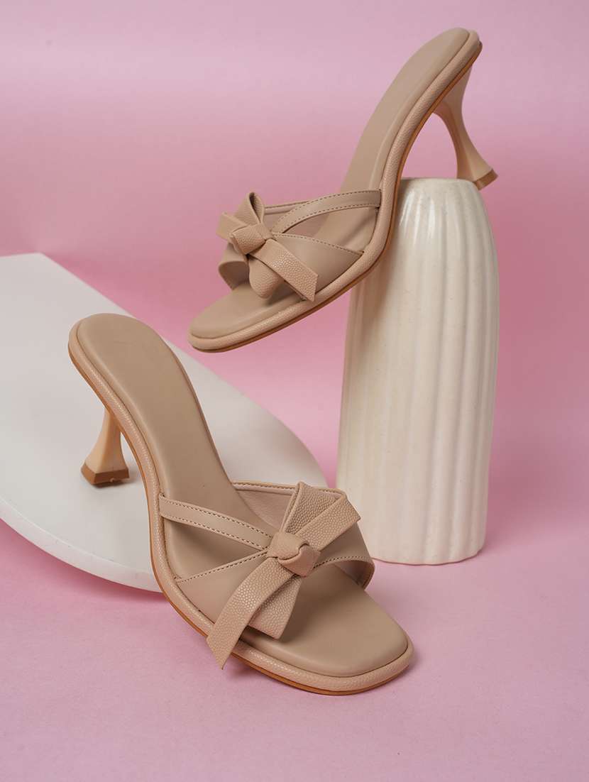 women solid slip on sandals