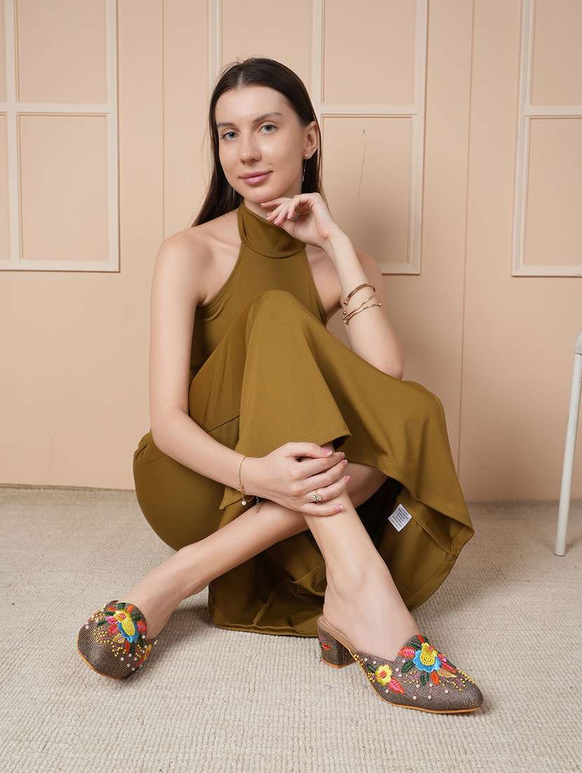 women embellished slip on mules - 22341150 -  Standard Image - 3