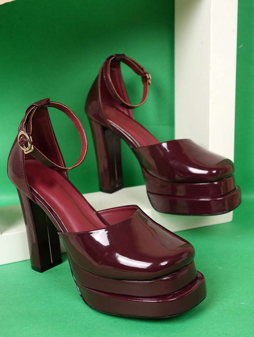 women solid ankle strap sandals