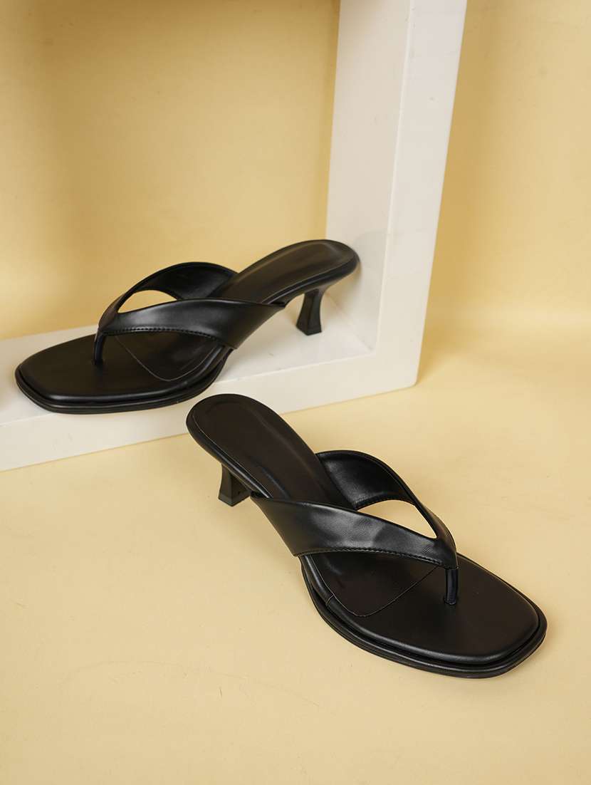 women solid slip on sandals