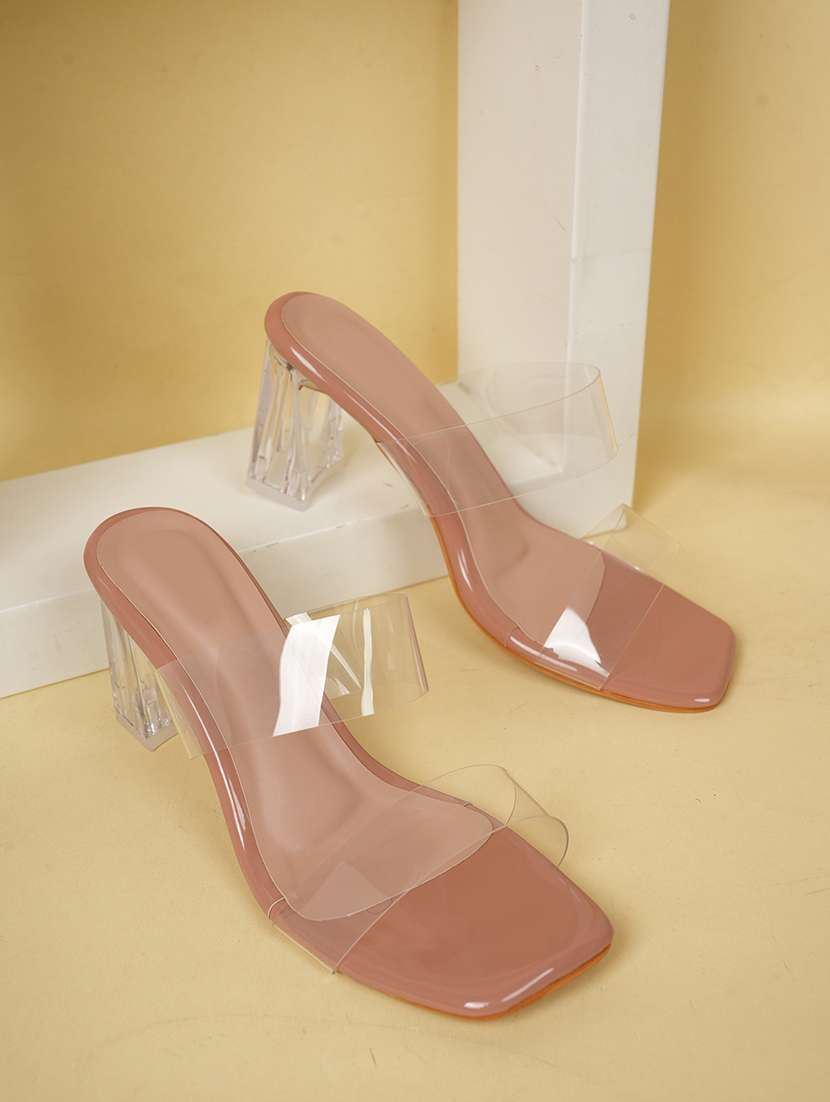 women solid slip on sandals