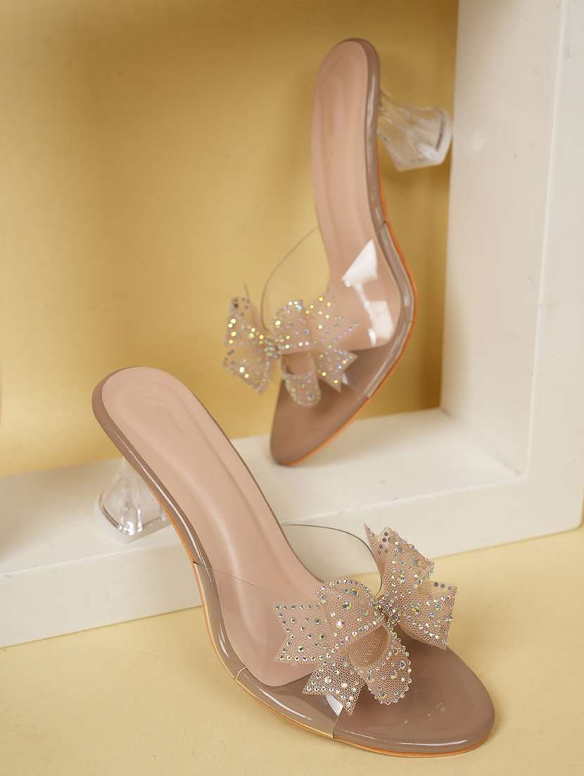 women solid slip on sandals