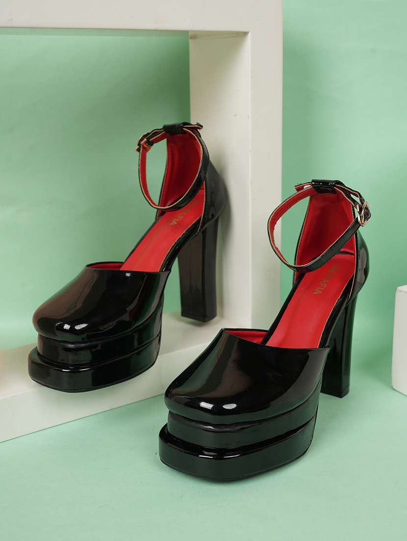 women solid ankle strap sandals