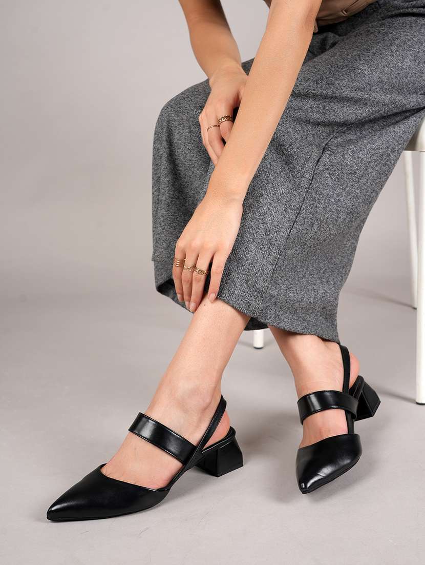 women solid back strap mules - 22341230 -  Standard Image - 3