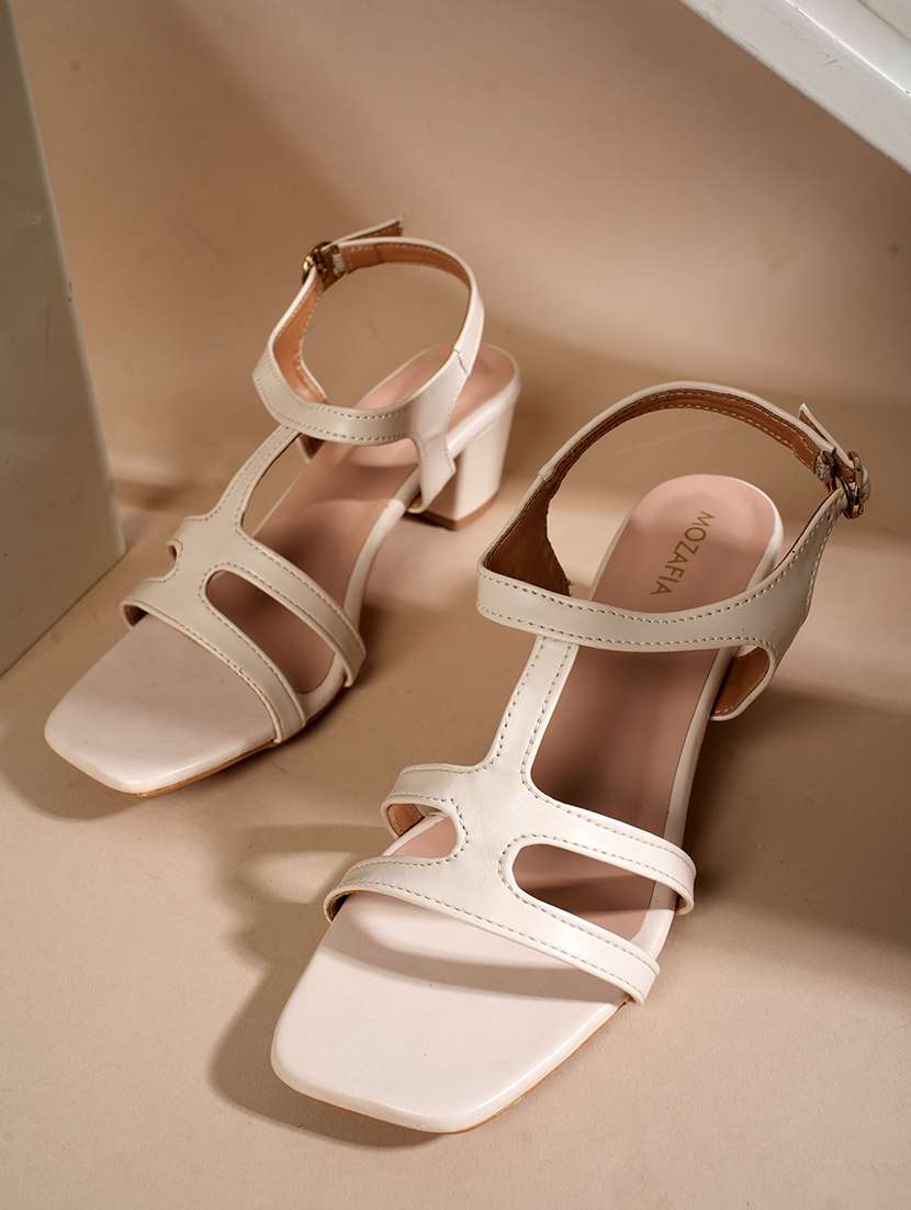 women solid ankle strap sandals