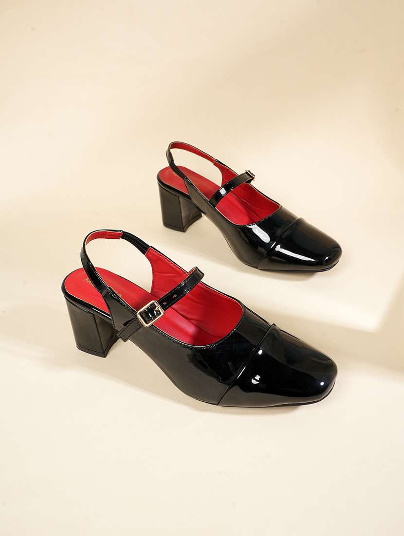 women solid mary jane back strap sandals