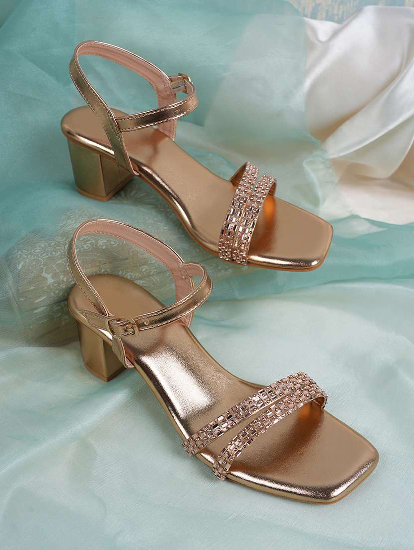 women embellished back strap sandals