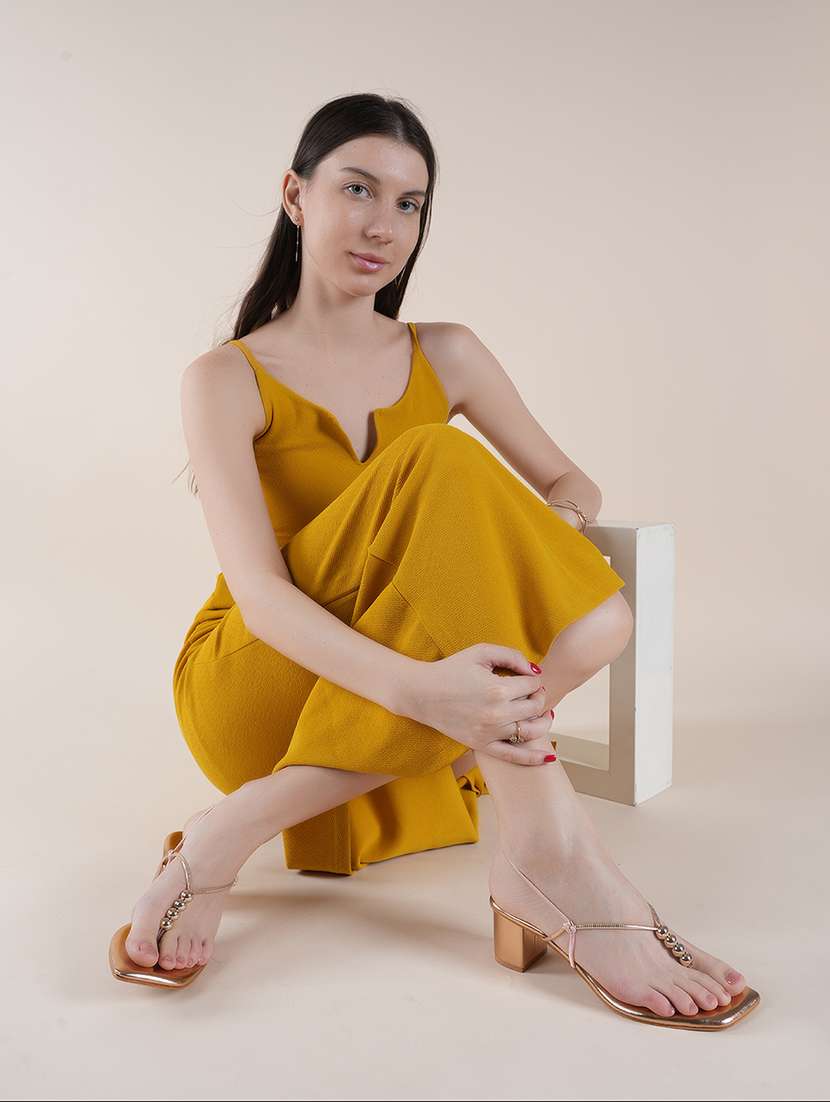 women solid back strap block heels - 22341327 -  Standard Image - 3