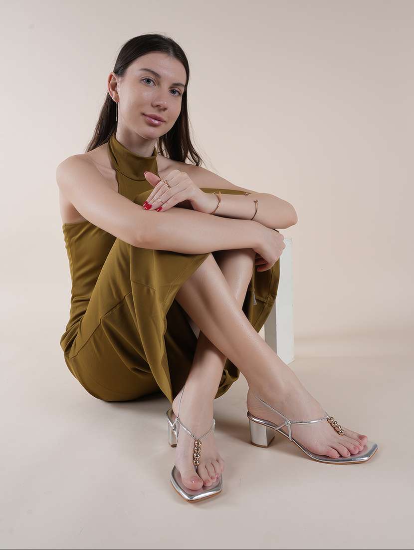 women solid back strap block heels - 22341328 -  Standard Image - 3