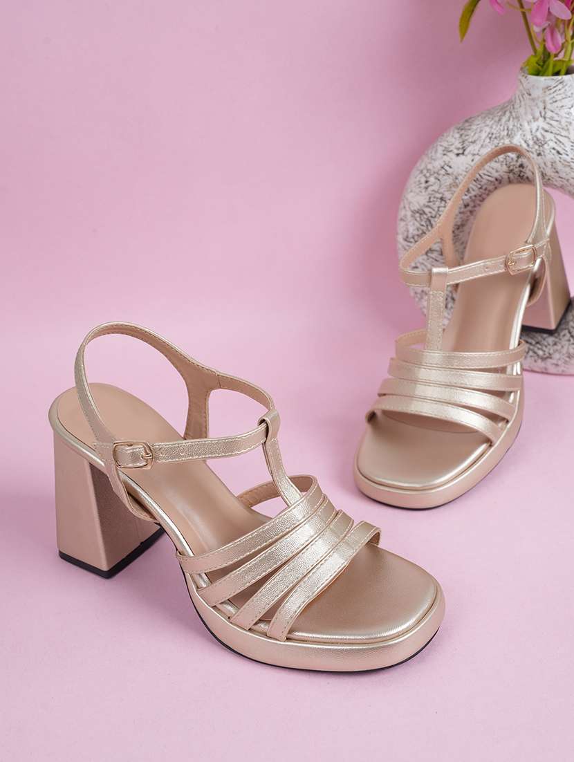 women solid ankle strap sandals