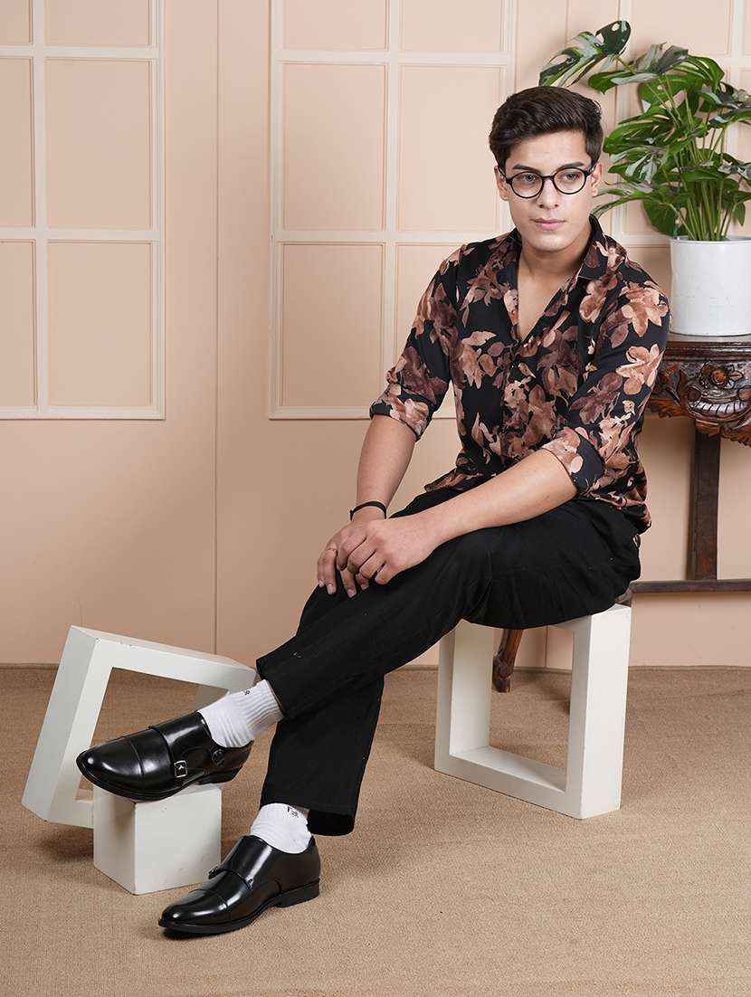 men black slip on monk strap - 22341393 -  Standard Image - 3