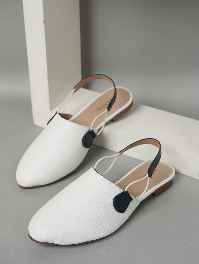 women solid back strap flat sandal