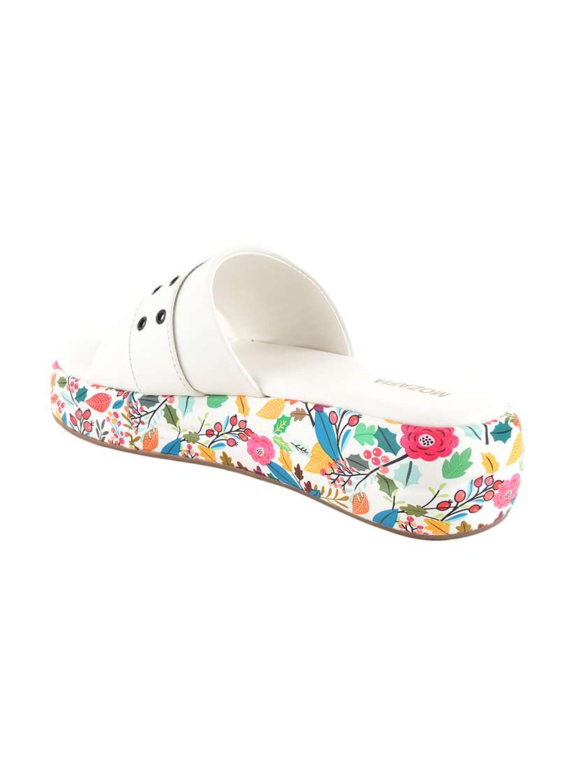 women printed slip on wedges - 22341457 -  Standard Image - 3