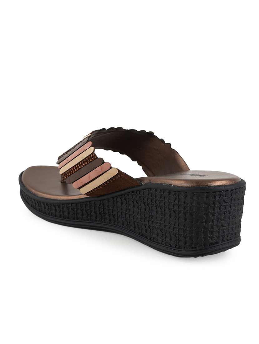 women solid slip on wedges - 22341458 -  Standard Image - 3