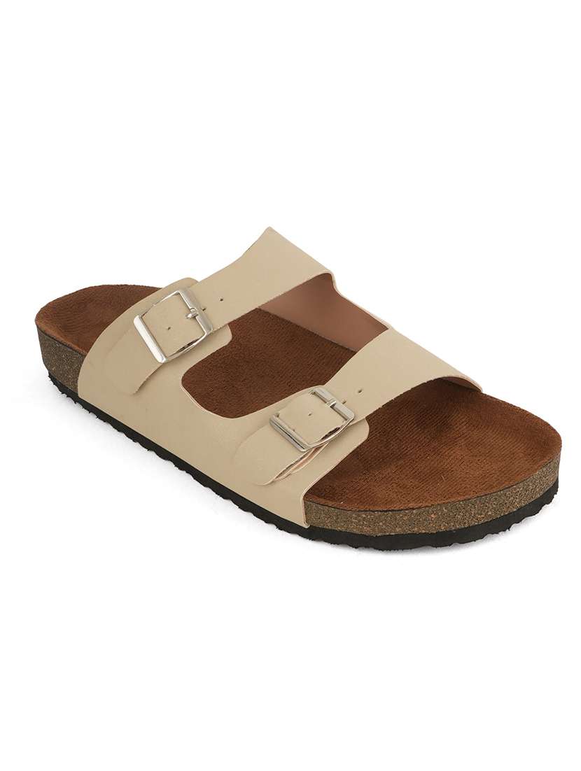 women solid slip on flat sandal