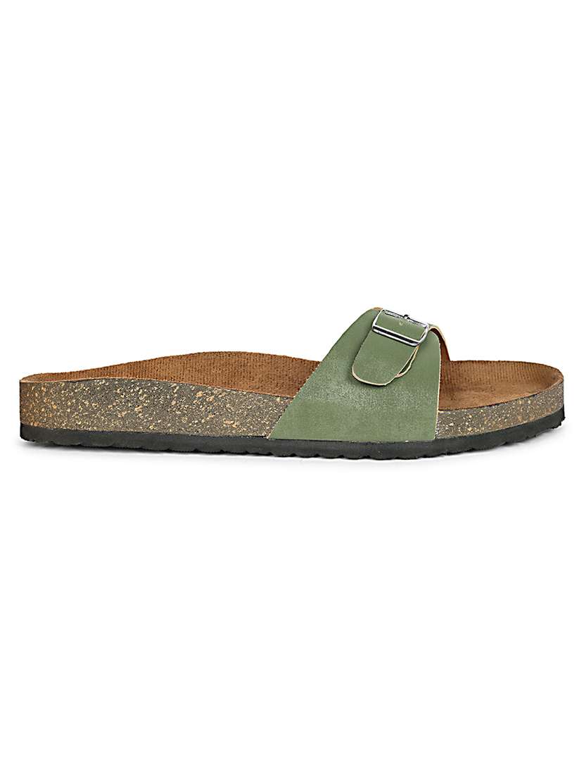 women green slip on flat sandal - 22341521 -  Standard Image - 3