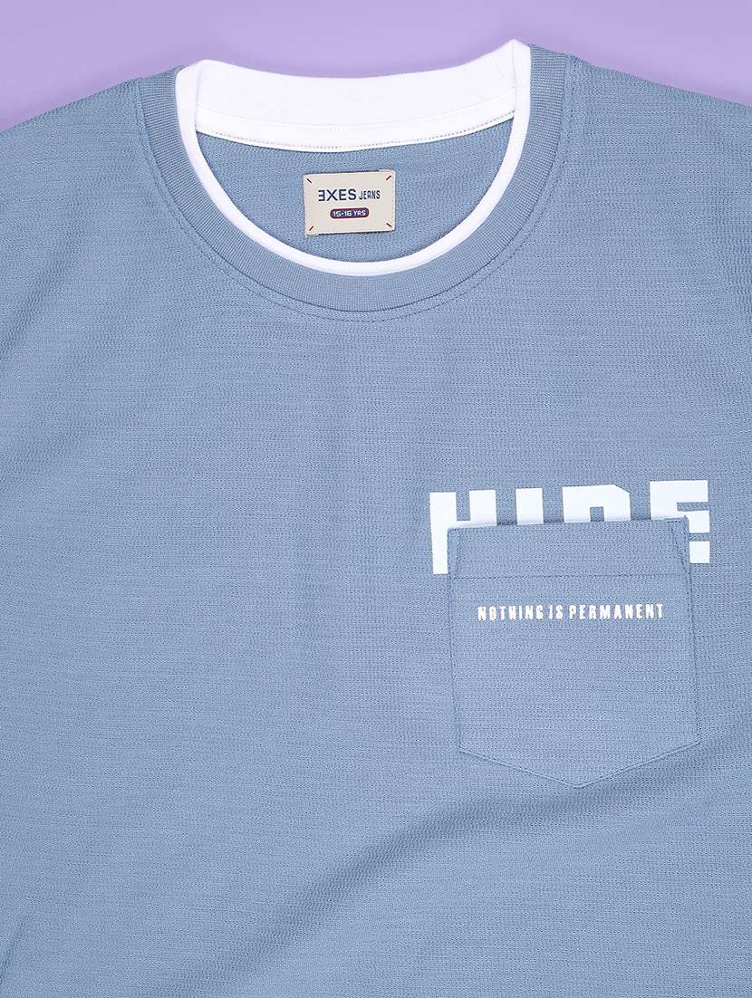 blue cotton blend tshirt - 22341557 -  Standard Image - 3