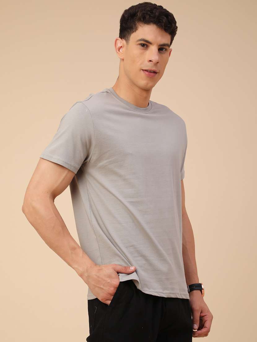men solid short sleeve regular fit t-shirt - 22341643 -  Standard Image - 3