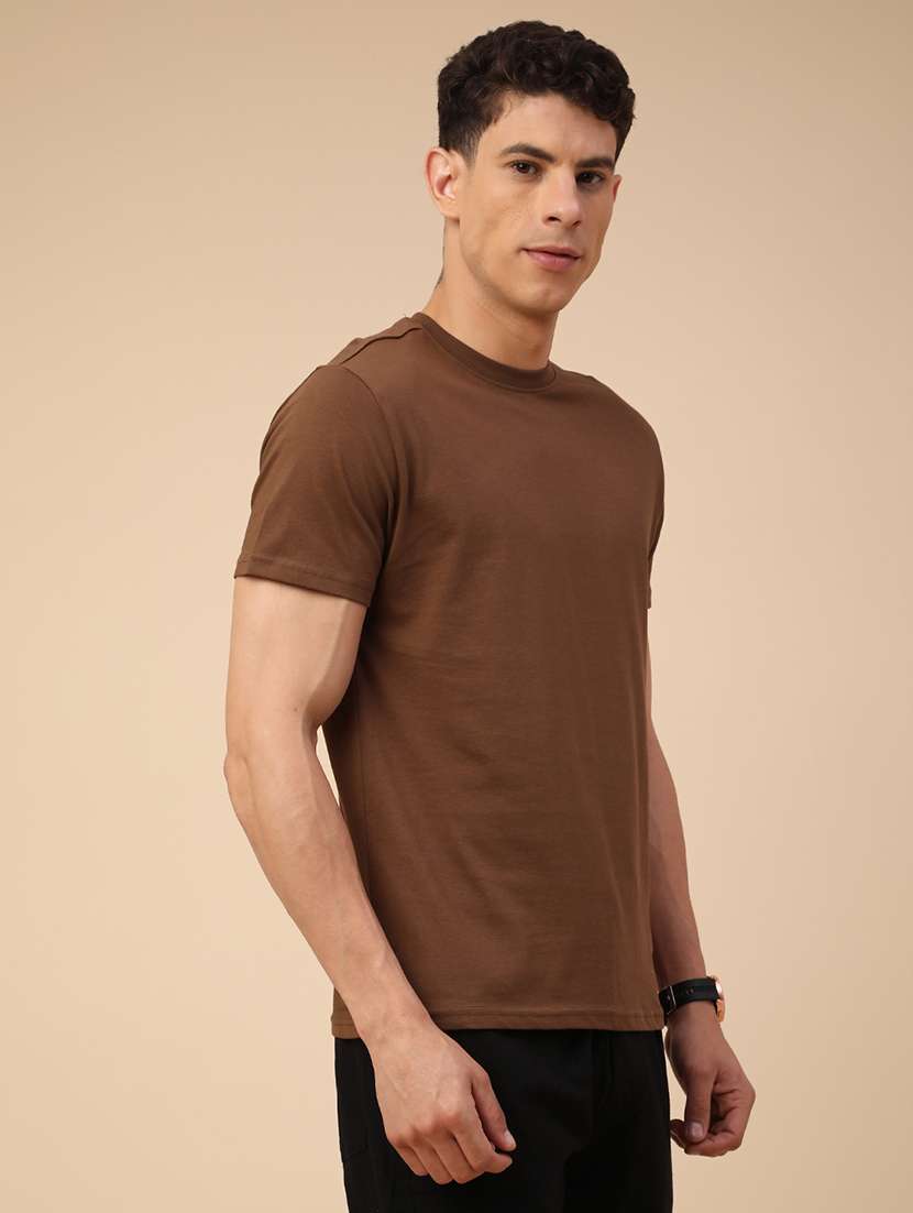 men solid short sleeve regular fit t-shirt - 22341644 -  Standard Image - 3