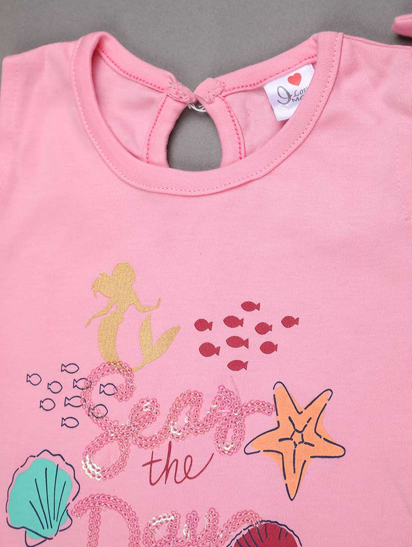 pink cotton combo infant twin set - 22341686 -  Standard Image - 3
