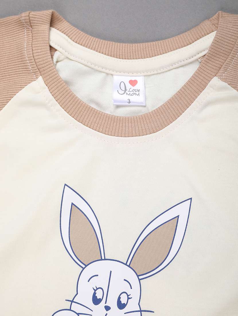 beige cotton combo infant twin set - 22341696 -  Standard Image - 3