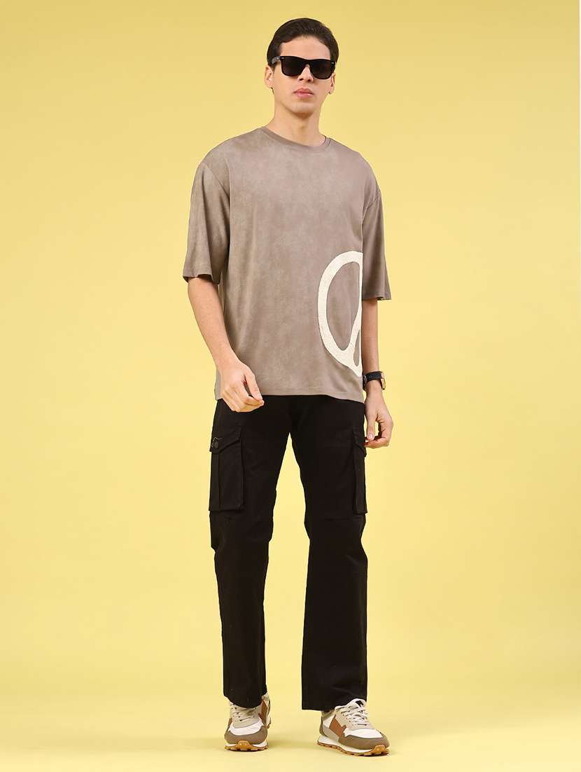 men solid mid rise regular fit cargo  - 22341744 -  Standard Image - 5