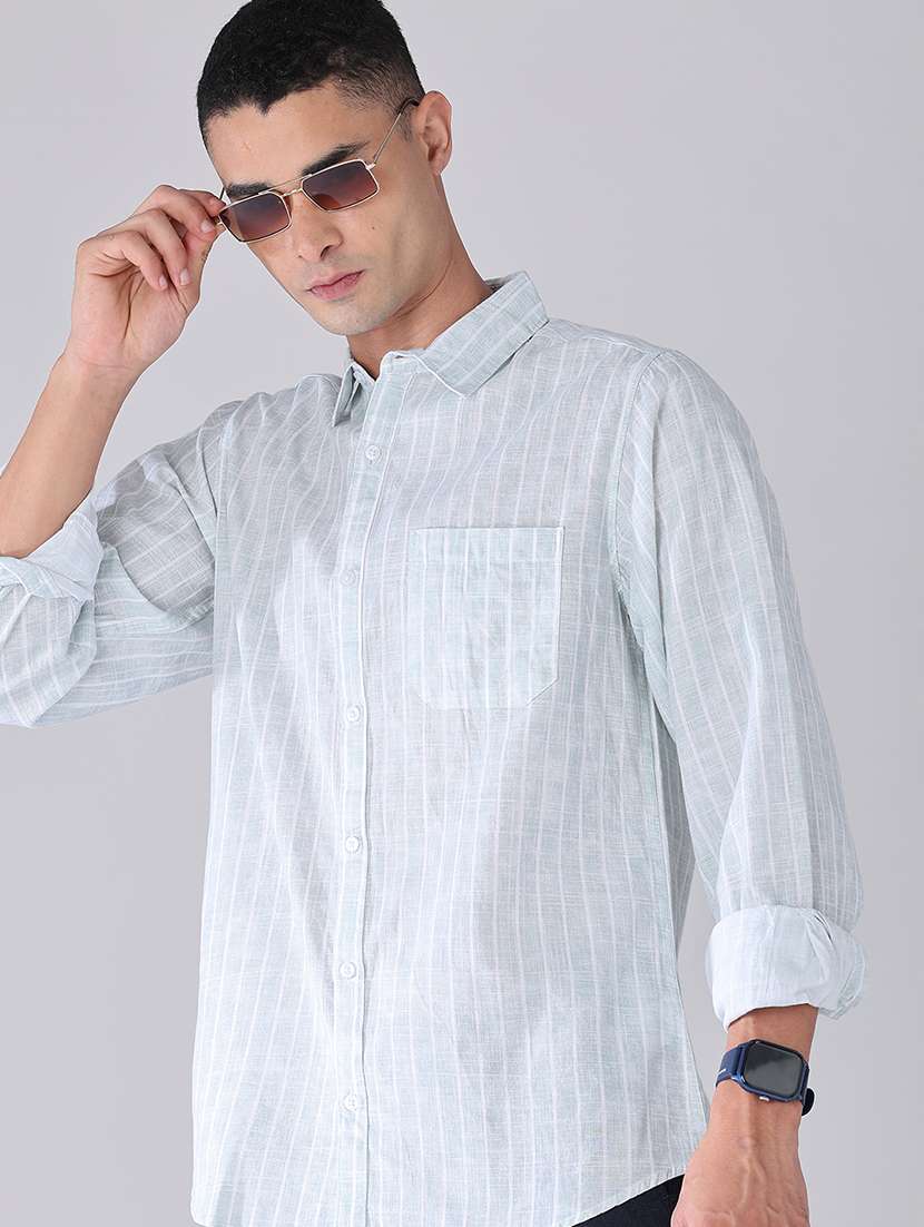 men printed long sleeves regular fit casual shirt