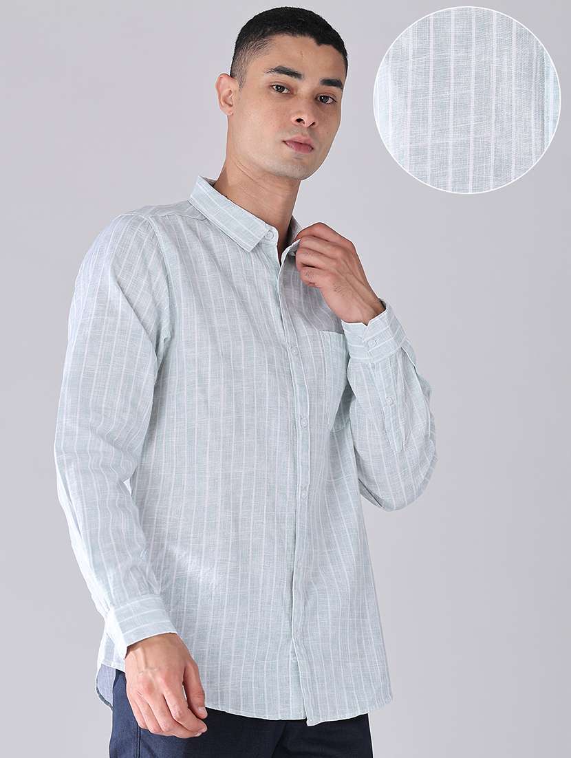 men printed long sleeves regular fit casual shirt - 22341808 -  Standard Image - 3