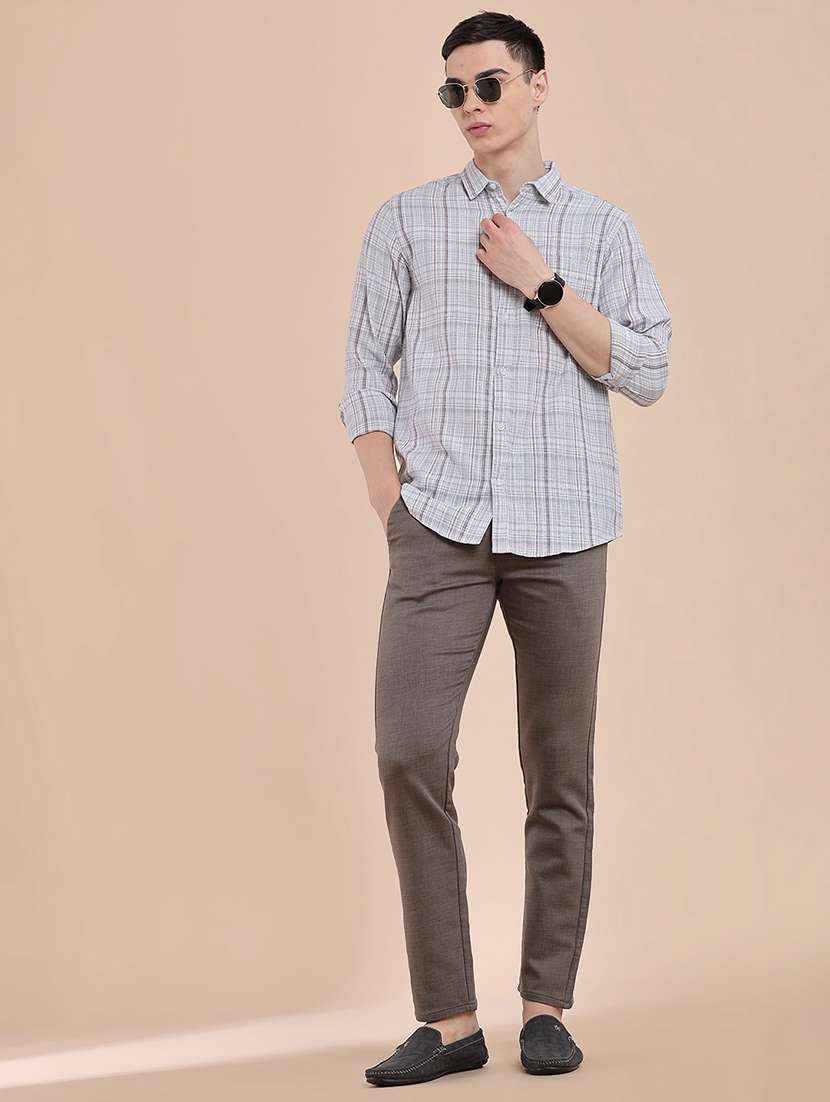 grey cotton casual shirt - 22341817 -  Standard Image - 5
