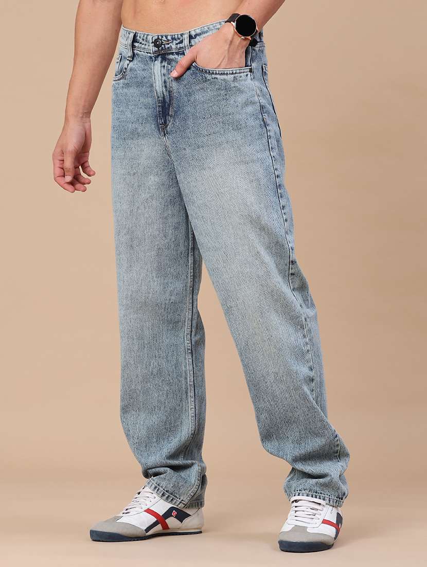 men washed mid rise full length relaxed fit jeans - 22341881 -  Standard Image - 3