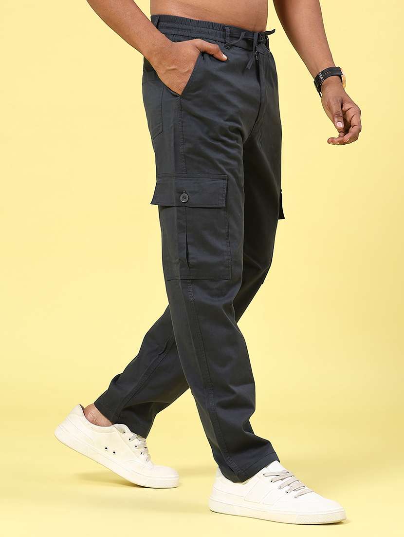 olive cotton  full length track pant - 22341926 -  Standard Image - 3