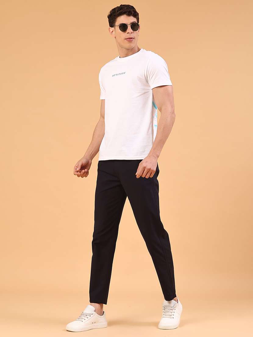 navy blue cotton  full length track pant - 22341932 -  Standard Image - 5